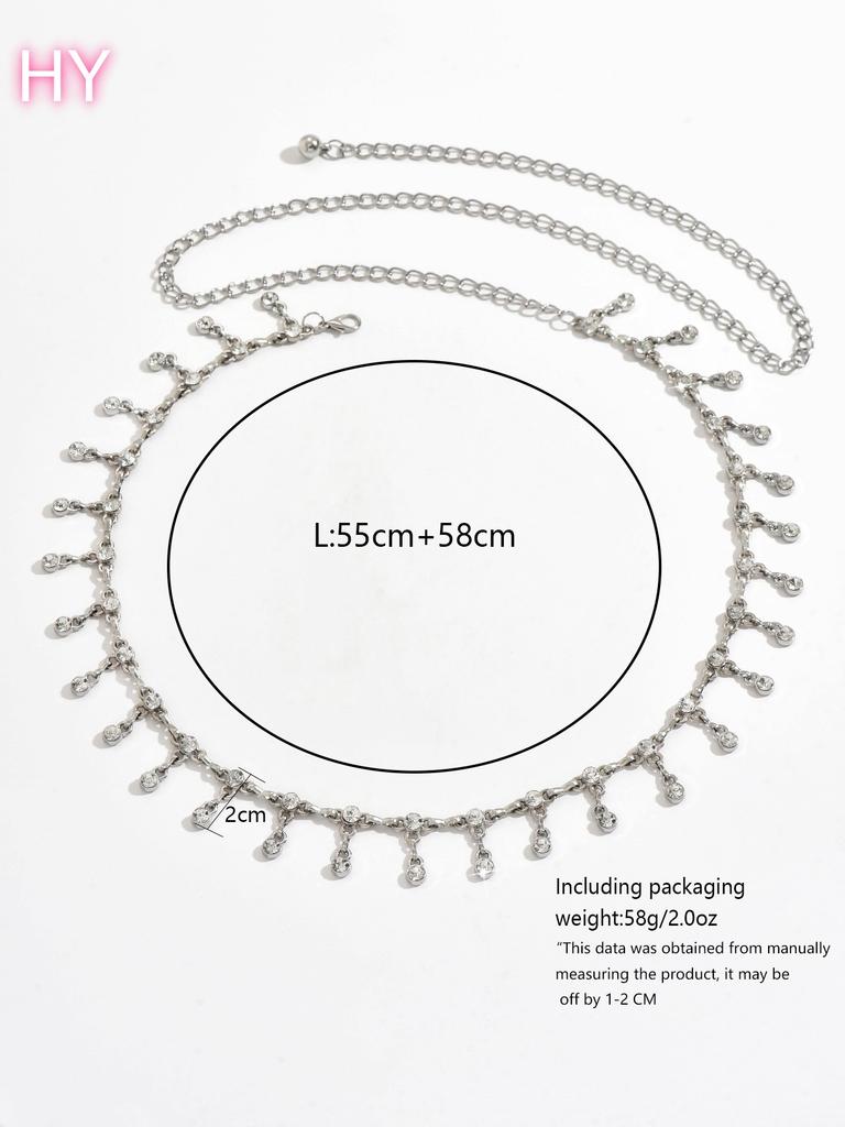 HY  Luxury Beach Jewelry Tassel Rhinestone Fine Jewelry Body Chain for Women Girls