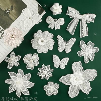 Duoku Original Embroidery Label Hair Accessories Accessories Lace Embroidery Sticker Diy Patch Clothing Accessories Cloth Label Cloth Sticker