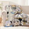 Japon manga elfe anime fanart Flanelle chaleur confort peluche douce couverture pour canapé salon F-FrierenS bureau chambre à coucher cadeau de voyage