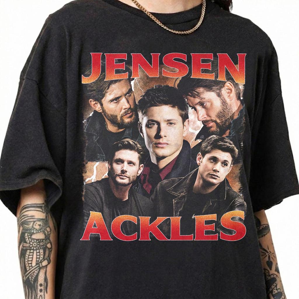 Vintage Jensen Ackles Shirt, 90s Style Actor Bootleg Shirt, Supernatural Dean Winchester Graphic Tee, Unisex Fan Gift
