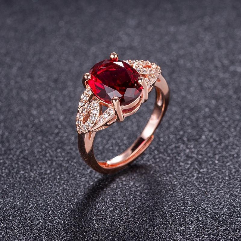 Lindon Classic Copper Alloy Zircon Ring Ladies Jewelry Wedding Promise Party Gift