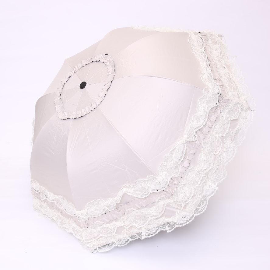 Five-Layer Floral Lace Sun Protection Umbrella - Folding Dual-Use for Sun and Rain
