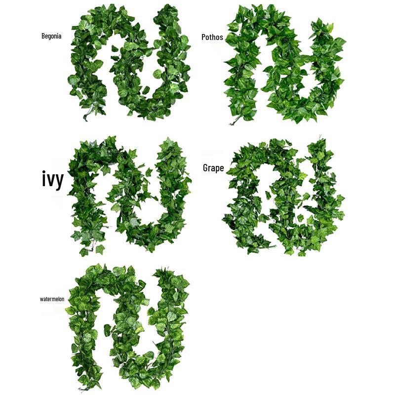 İç Mekan ve Balkon İçin 90 Parçalı Yeşil Yapraklı Sarmaşık Dekorasyon Seti