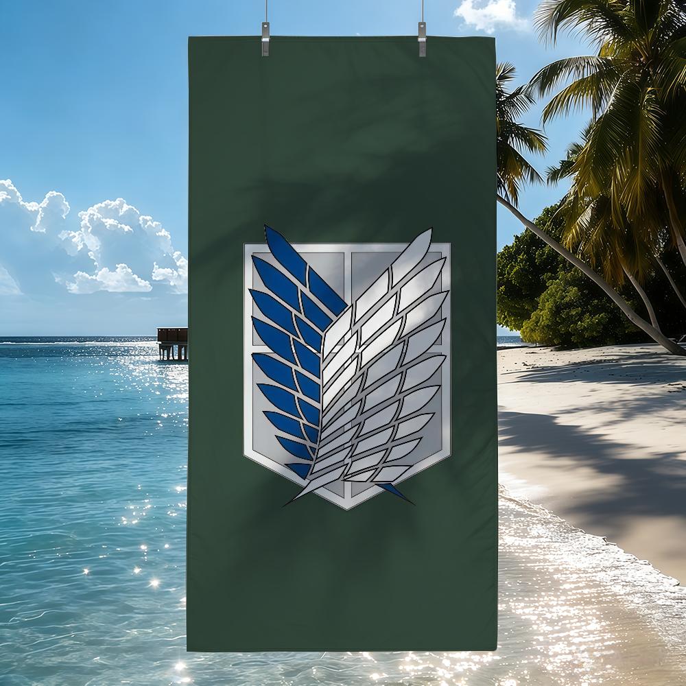 Adventure Anime A-Attack On A-Anime T-Titans Towel Drying Bath Towel Applicable To Light Swimming Camping Yoga Beach Out