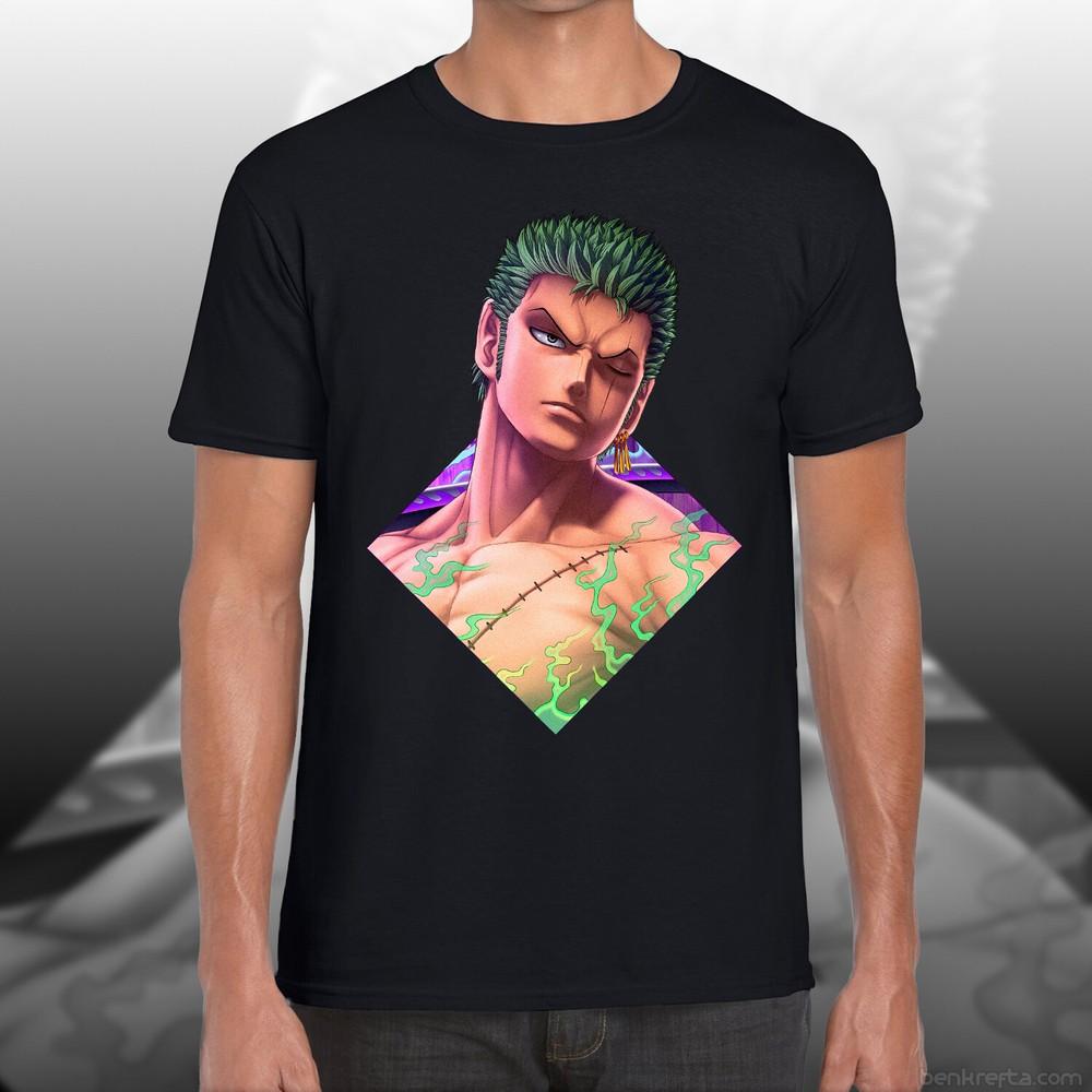 T Shirt One Piece Zoro Unisexga Anime Tee Exclusive Black Tshirt Unisexs Unisexs S