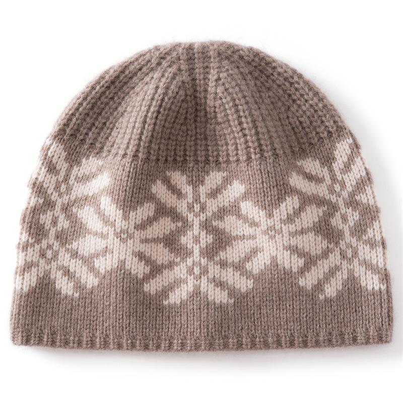 Cashmere hat for men and women, warm and cold in autumn and winter, knitted hat, outdoor cycling hat, ear protector, headgear, wool hat, cold hat.