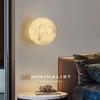 Modern Mid-Century Marble Wall Lamp - Round Nordic Design for Living Room, Hallway, Bedroom, and Balcony