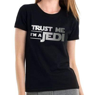 Vertrouw me ik ben een Jedi Star Wars Satire Komedie Leuke Uitspraken Dames Meisjes T-shirt