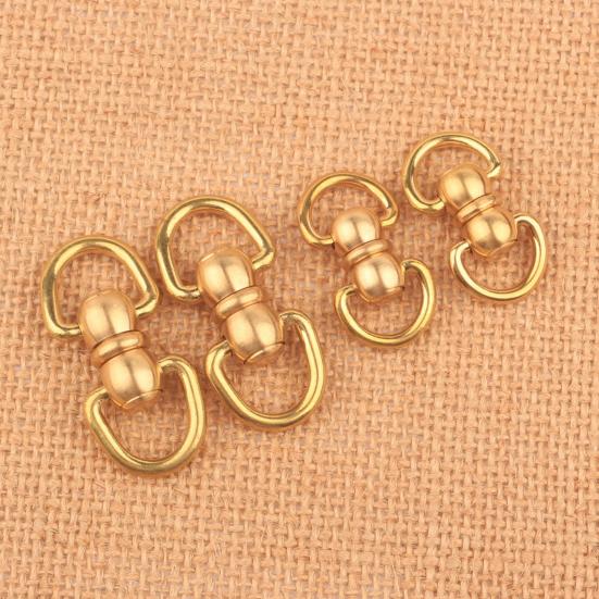 3 stk nøkkelring Vintage messing dobbel rotasjon nøkkelringer Praktisk slitesterk maskinvarekontakt for hjemmet