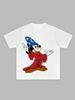 Disney Mickey Mouse Men's Casual Cartoon Print Short Sleeve T-Shirt Cotton Tee Couple Outfit Clothing White T-Shirt Men Clothing