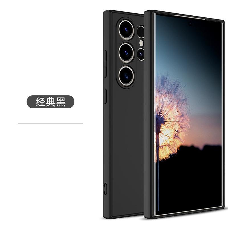 Applicable to Samsung S25Ultra mobile phone case ultra-thin matte skin feeling liquid tpu soft Note20 all-inclusive S24plus