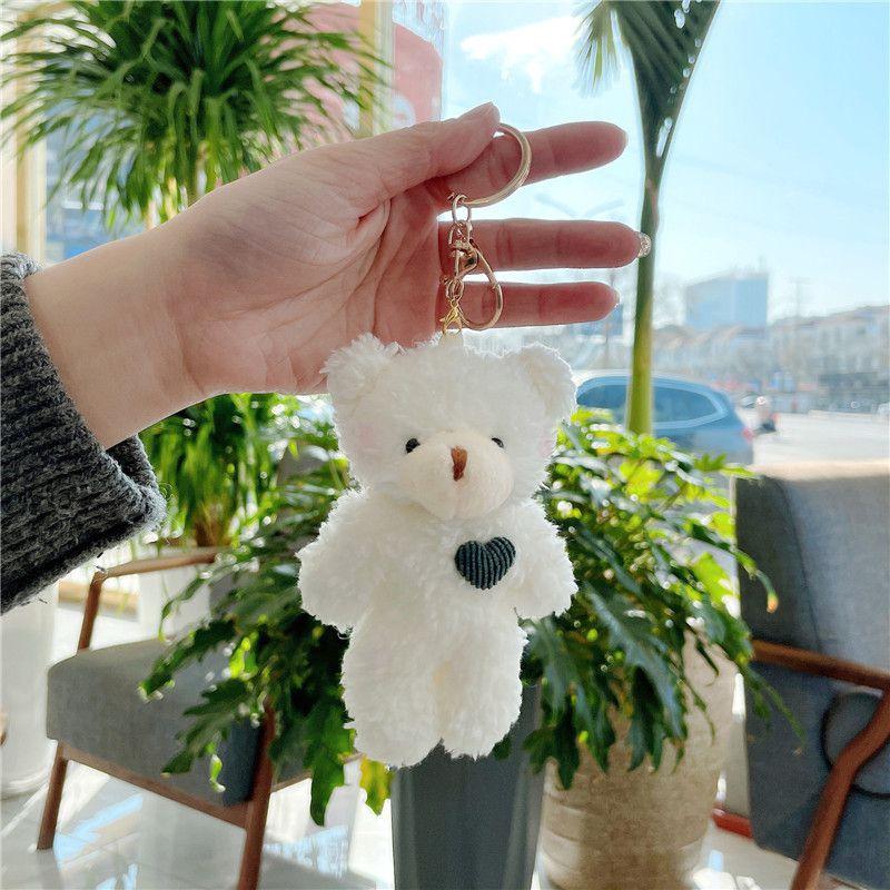 Love Bear Dog Plush Pendant Toy Key Chain For Adorable Decorations Soft And Durable 11cm Birthday Gift