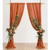 1PC Sage Green Chiffon Backdrop Curtains, Sheer Fabric Backdrop Drapes Drapes for Bridal Shower Wedding Arch Party Decoration