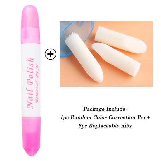 6g Nagelentferner Stift Abnehmbarer Kopf Nagellack Reiniger Kunststoff Maniküre Korrekturstift für Salon