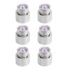 6PCS Guitar Barrel Switch Tip 5 Way Round Retro Plastic Silver Electric Guitar Pickup Switch Knob