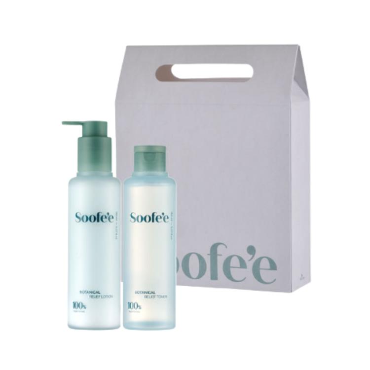 [Soofee] Botanical Relief Skincare Set Soothing Toner + Moisturizing Lotion 150ml + 150ml