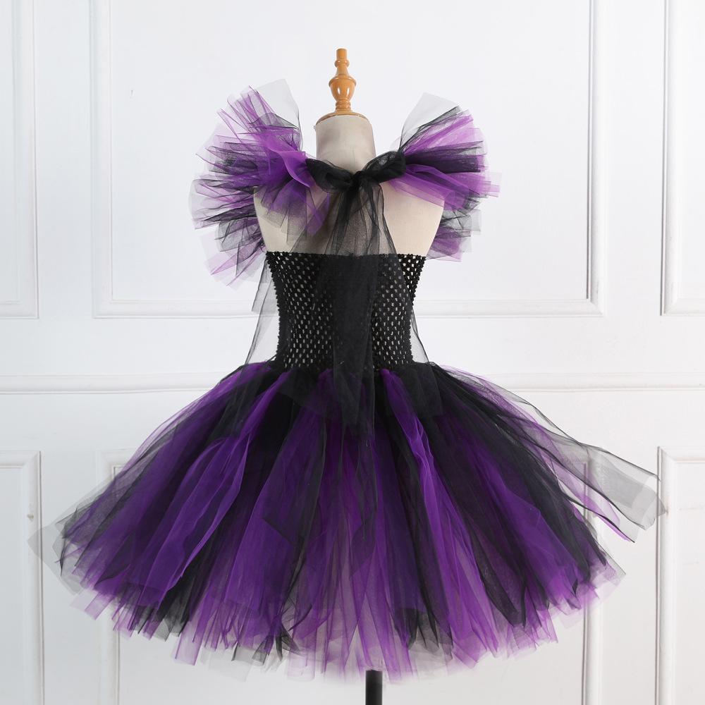2026 Halloween Kids' Purple Witch Cosplay Costume Set