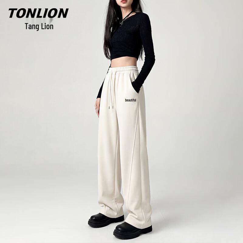 

TonLion Women s Casual Wide-Leg Sweatpants S