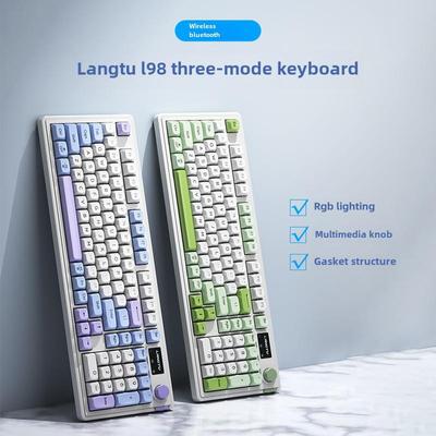 Langtu L98 Bluetooth & Wired Keyboard - Silent, High-Value Membrane for Gaming & Office Use.