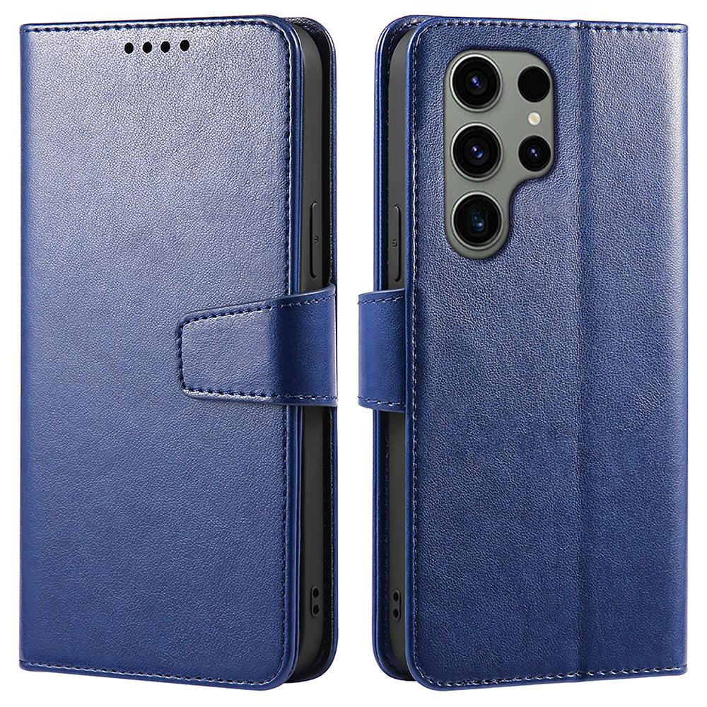 

For Samsung Galaxy S25 Ultra Case Stand Card Holder Wallet Leather Phone Cover Blue