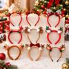 Snowflake Reindeer Antlers Headband Plush Xmas Headwear Atmosphere Christmas Headband  New Year
