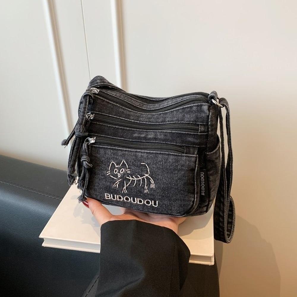 Lightweight Large Capacity denim Multipurpose Storage Bag for Daily Use