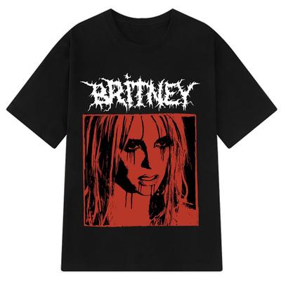 Nuova 2026 Britney Spears Grafica Rock Metal Vintage T-shirt Unisex Moda Donna Hip Hop T-shirt Manica Corta T-shirt in Puro Cotone