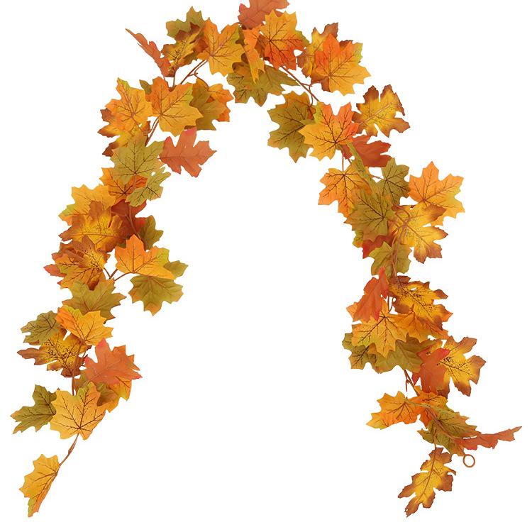 Red Maple Leaf Autumn Vine: Artificial Flower Wall & Ceiling Decor