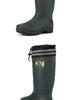 Men's 3531 High-Top Fleece-Lined Rain Boots with Reflective Strip and Cotton Lining - Waterproof Rubber Work Shoes