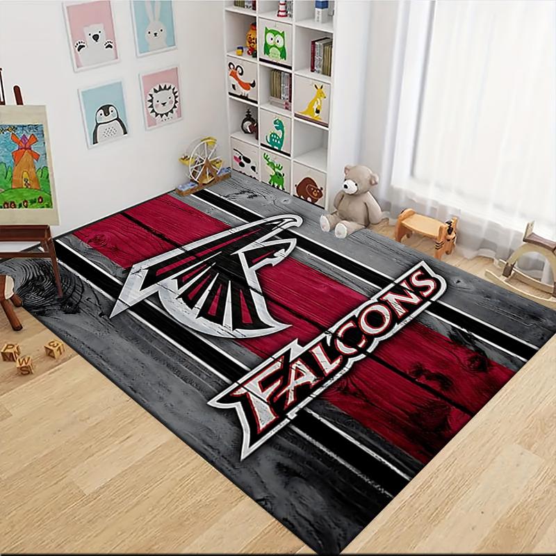 Atlanta Falcons Logo Art Carpet Rug Soft Washable Anti Slip Home Living Room Sofa Mats Personalized Christmas Rug