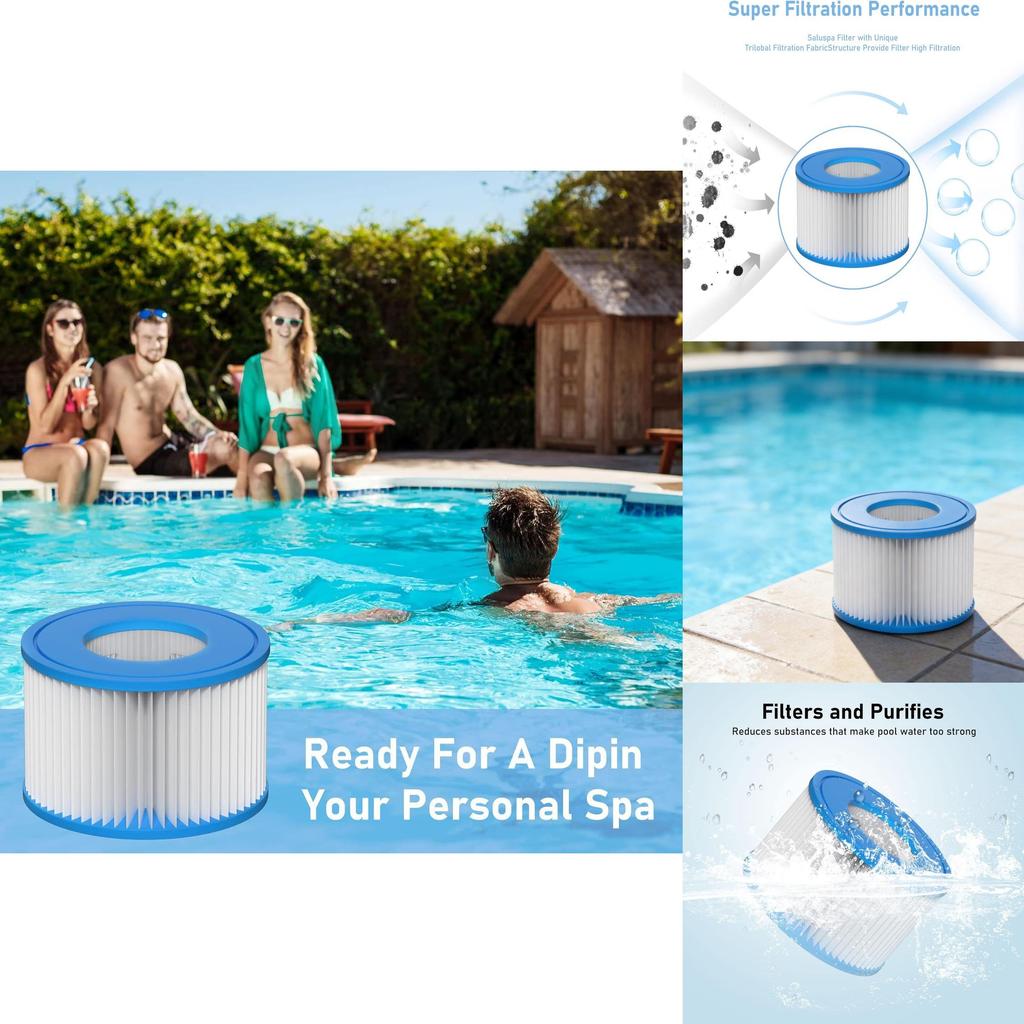 Cartucho de Filtro para Piscina Para Purificación de Agua de Piscina Con Material Anticorrosivo Para Agua Limpia