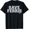 Ferris Bueller's Day Off Save Ferris Gray Typography Graphic T-Shirt