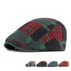 Spring Autumn Plaid Beret Unisex British Retro Peaked Cap Paintsmen's Cap