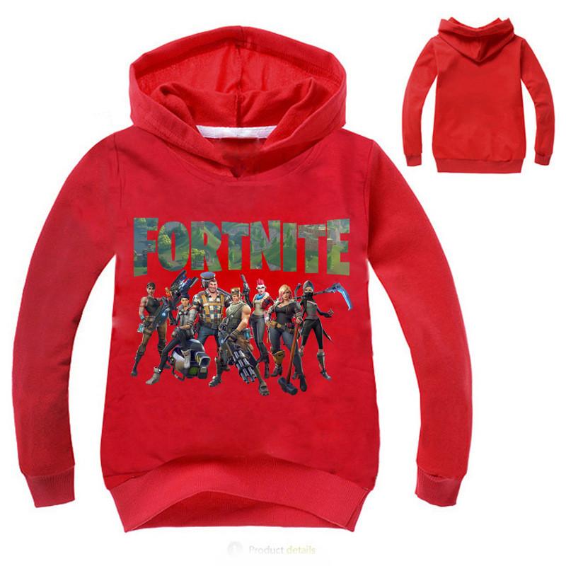 Fortnite Kids Hoodie Boys Girls Jumper Sweatshirt Pullover Jumpsuit With Comfortable Cotton Blend Fabric