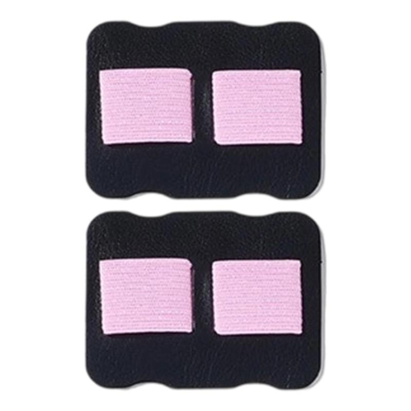 2Pcs Double Slots Leather Pen Organiser Adhesive Pen Organiser with Double Elastic Bands for Hardcover Notebook Planner
