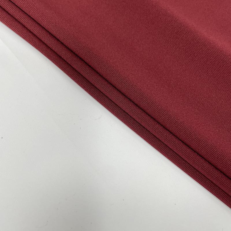 2025 Wine Red Slim Fit Knitted Long Dress with Metal Accents