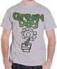 Green Day T-Shirt Vintage Blumentopf Kerplunk Band Grau Neu