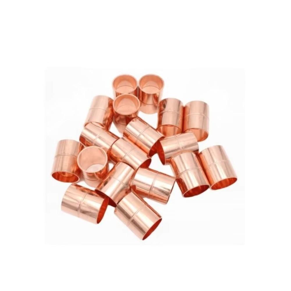 10PCS Copper Coupling Tube Fitting Equal Straight Weld Coupling  Refrigeration Equipment