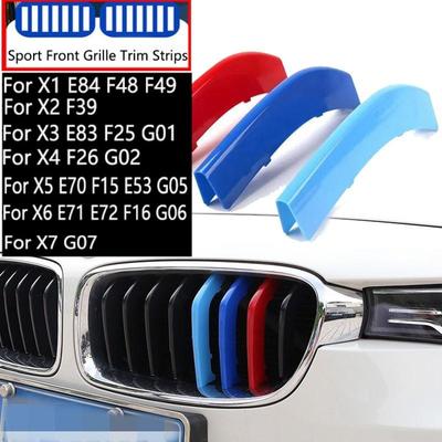 3 bucăți/set benzi de decorare a grilei auto pentru X1 X2 X3 X4 X5 X6 X7 E84 F48 F49 F39 E83 F25 G01 F26 G02 E70 F15 E53 G05 E71 E72 F16 G06 G07