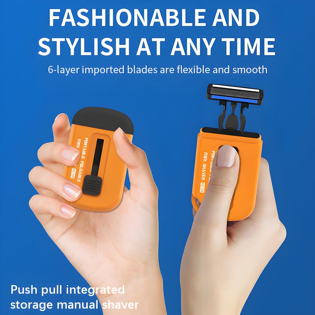 6-Layer Razor Head Manual Shaver Stainless Steel Classic Double Edge Blade Razor Shaving Replaceable Razor Head Razor Tools