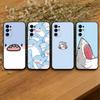 Shark Cute Phone Case Black Silicone Soft For Samsung S25,S24,S21,S22,S23,S30,Ultra,S20,Plus,Fe,Lite