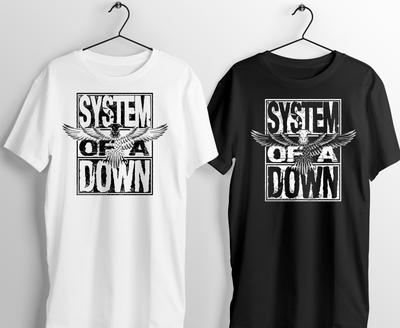 System of a Down  Blackwhite TShirt 100 Cotton  Heavy Metal Music Festival