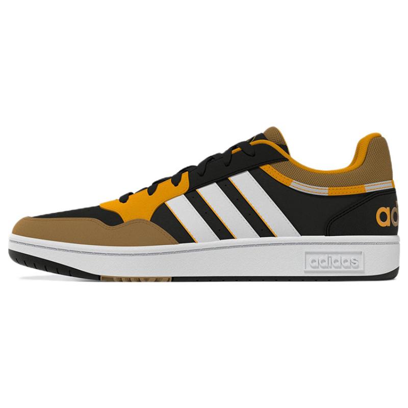 

Adidas Hoops 3.0 Black Brown Yellow White Sneakers GZ9474 36