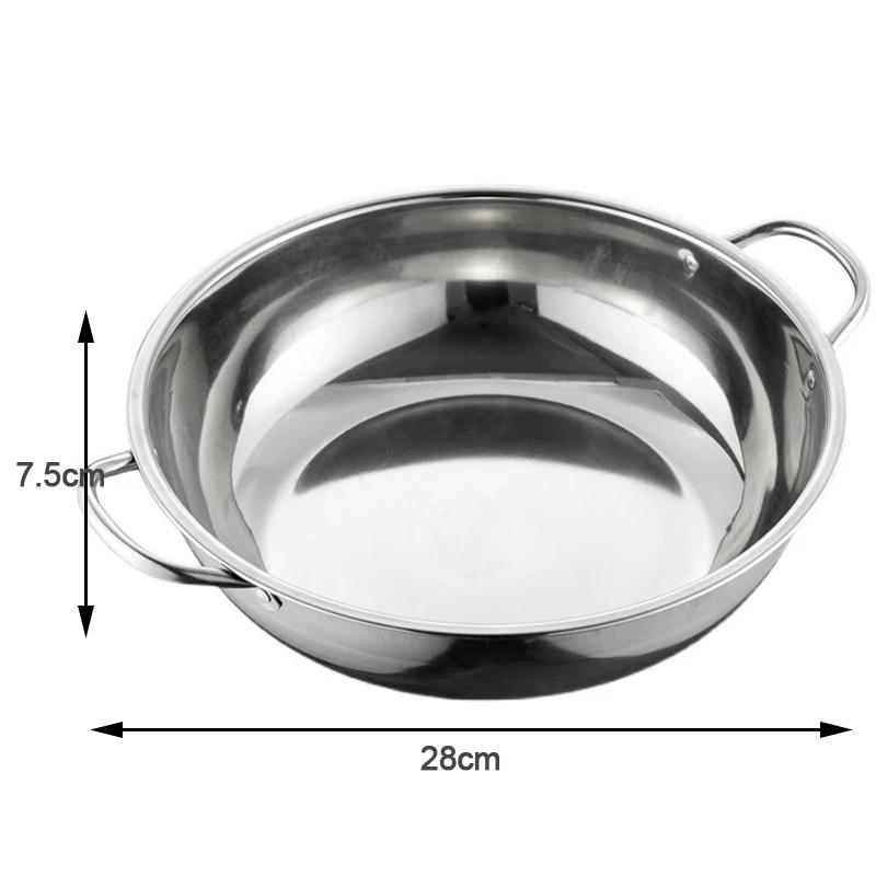 Pot Hot Shabu Divider Stainless Steel Cooking Cooker Induction Hotpot Divided Kitchen Cookware Flavor Pan Two Chinese Soup Dual