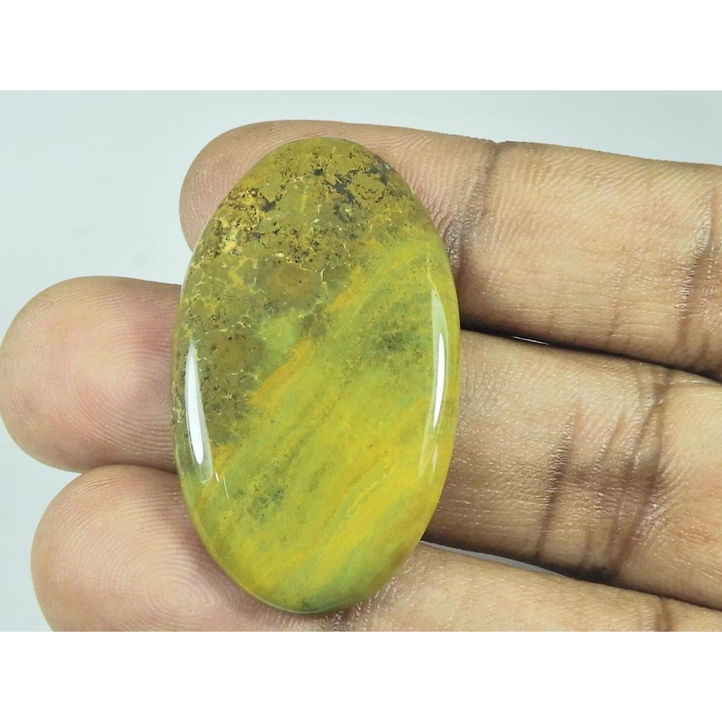 23X39X04MM Natural Ocean Jasper Oval Shape Cabochon Loose Gemstone 41Cts. G-335