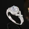 Elegant Luxury Women'S Wedding Ring With Brilliant Cubic Zirconia - Stylish Engagement Accessory Newly Designed Jewelry