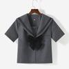 Autentico Completo alla Marinara Grigio da JK Giapponese da Donna con Gonna a Pieghe