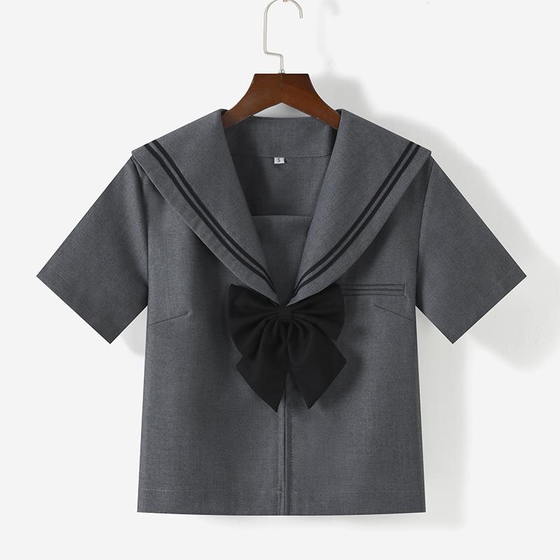 Autentico Completo alla Marinara Grigio da JK Giapponese da Donna con Gonna a Pieghe