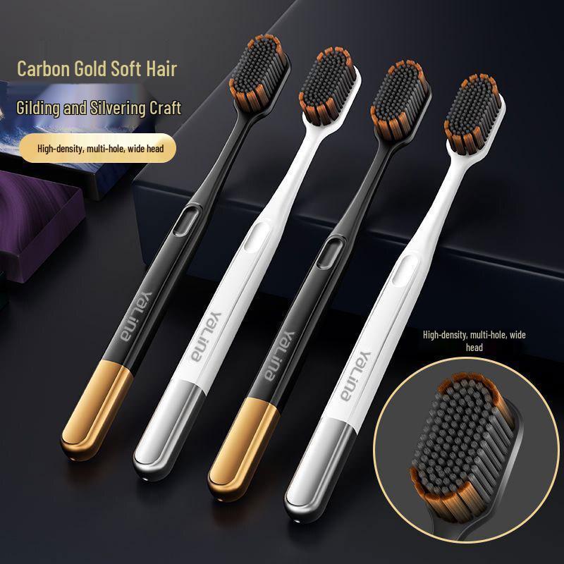 YALINNA 100-Hole Gilded Large Wide Head Soft Toothbrush