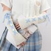 Women Knitted Arm Warmers Long Fingerless Gloves Winter Gothic Lolita Sweet Arm Sleeve Girls Y2K Classic Soft Mitten